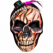 Mască Halloween Craniu pentru copii, model înfricoșător, accesoriu costum și petreceri tematice, 6+ ani