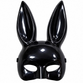 Mască Iepuraș, pentru copii, accesoriu Halloween, carnaval și petreceri tematice, negru, 5 ani+
