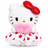 Mascota de plus, Hello Kitty, MASHASHOP, alb/multicolor, 21 cm