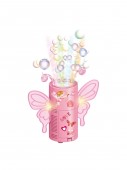 Masina electrica cu bule, Angel, LED, roz, 18 cm