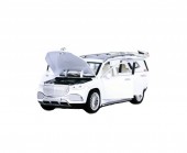 Masina metal mecanica, model Mercedes Maybach GLS 600, scara 1:24, sunete, usi mobile, capota mobila, portbagaj mobil, alb, 20 cm