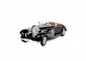 Masinuta Mercedes-Benz 500k Specialroadster 1936, Premiere Edition, scoate fum, negru, 22 cm