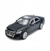 Masinuta metal mecanica, model Toyota Crown, scara 1:24, usi mobile, capota mobila, portbagaj mobil, negru, 22 cm