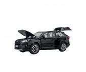 Masinuta metal mecanica, tip Toyota Rav 4, sunete, usi mobile, capota mobila, portbagaj mobil, negru, 20 cm