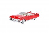 Masinuta metalica, Cadillac Eldorado Biarritz 1959, usi mobile, capota mobila, portbagajul mobil, rosu, 19 cm