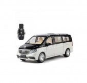 Masinuta metalica cu cheie, Mercedes Maybach Vito VS680, 1:24, usi mobile, capota mobila, portbagaj mobil, alb, 20 cm