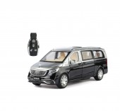 Masinuta metalica cu cheie, Mercedes Maybach Vito VS680, 1:24, usi mobile, capota mobila, portbagaj mobil, negru, 20 cm