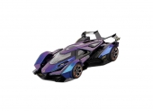 Masinuta metalica, Lamborghini V12 Vision Gran Turismo, 1:18, usi mobil, portbagaj mobil, capota mobila, albastru, 21 cm