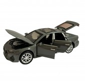  Masinuta metalica mecanica, Audi A7, lumini si sunete, usi mobile, capota mobila, portbagajul mobil, gri, 15 cm