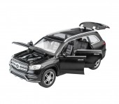  Masinuta metalica , tip Mercedes Benz GLS580, lumini si sunete, usi , capota mobila, portbagajul mobil, negru, 17 cm