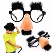 Ochelari hazlii cu nas, sprancene si mustata, Halloween, carnaval, 1 buc, multicolor, 8 ani+