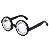 Ochelari pentru costum Halloween, model tocilari, plastic,13 x 5 cm, negru, 3 ani+
