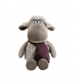 Oiță de pluș, jucărie moale și adorabilă, gri/multicolor, 25 cm