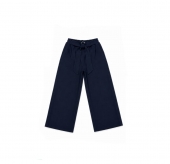 Pantaloni eleganți pentru fetițe, ideali pentru școală, lejeri, bleumarin, marimea 6 ani - 11 ani
