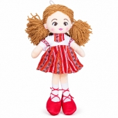 Papusa de plus Tarancuta, care canta muzica populara romaneasca, blonda, 36 cm, 3 ani+