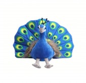 Paun de plus, realist, multicolor, 33 cm