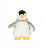 Pinguin de plus, realist, gri/ galben 20 cm