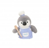 Pinguinul Bucatar de plus, gri/bleu, 22 cm
