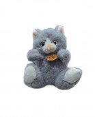 Pisicuta de plus, realist, MASHASHOP, miauna, gri, 25 cm