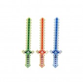 Sabie de jucarie, tip Minecraft, sunete si lumini, multicolor, 60 cm