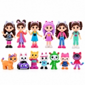 Set 14 figurine Gabby’s Dollhouse, multicolor, 5 cm - 8 cm, 3 ani+
