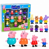Set 14 figurine tip Peppa Pig, multicolor, 3 ani+