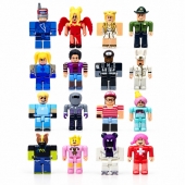 Set 16 figurine Roblox, galben/albastru, 7 cm, 4 ani+