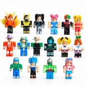 Set 16 Figurine tip Roblox, galben/albastru, 6 cm, 4 ani+