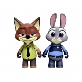 Set 2 figurine, Iepurasul si Vulpea, Zootopia, Judy si Nick, multicolor, 22 cm, 3 ani+