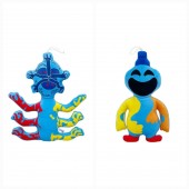 Set 2 Mascoate de plus, Nightmare Critters Plush Poppy Playtime Chapter, albastru/galben, 25 cm - 30 cm