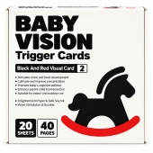  Set 20 carduri, stimulare vizuala bebe, Baby Visual Trigger, 14 cm, 3 luni+