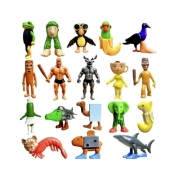 Set 24 Figurine, Italian Brain Rot, Tralalero Tralala, MASHASHOP, multicolor, 10 cm, 3 ani+