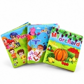 Set 3 carticele educative cu pagini chitaitoare si fosnaitoare pentru bebelusi, multicolor, 12 cm, 3 luni+