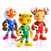 Set 3 Figurine, Cupa Mondiala, FIFA 2026, multicolor, 10.5 cm, 4 ani+