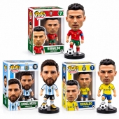 Set 3 Figurine Fotbalisti, Ronaldo , Messi, multicolor, 11 cm, 4 ani+