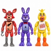 Set 3 Figurine Freddy, prietenii lui Bonnie, multicolor, 17 cm, 3 ani+