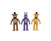 Set 3 Figurine Freddy, prietenii lui Bonnie, multicolor/galben, 17 cm