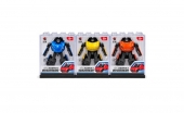 Set 3 mini roboți transformabili în mașinuțe, albastru/multicolor, 6,5 cm, 8+ ani