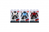 Set 3 mini roboți transformabili în mașinuțe, alb/multicolor, 6,5 cm, 8+ ani