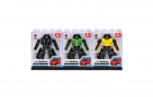 Set 3 mini roboți transformabili în mașinuțe, verde/multicolor, 6,5 cm, 8+ ani