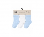 Set 3 Sosete pentru bebe, model Baieti, multicolor, 0 - 18 luni