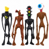 Set 4 Figurine Siren Head, Exlene, multicolor, 20 cm, 3 ani+