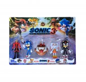 Set 5 Figurine Sonic 3, multicolor, 9 cm