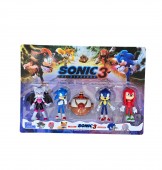 Set 5 Figurine Sonic 3, multicolor, 9 cm