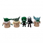  Set 5 Figurine, tip Star Wars Yoda, multicolor, 6 cm, 3 ani+
