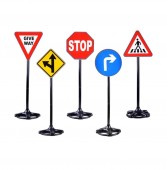 Set 5 semne de circulatie pentru copii, XXL, multicolor, 82 cm