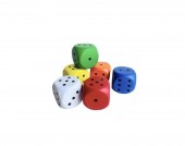 Set 6 cuburi din spuma, MASHASHOP, multicolor, 2x2cm