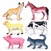 Set 6 figurine Animale Domestice, diverse modele, mutlicolor, 6 cm
