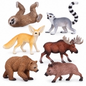 Set 6 figurine, Animale Sălbatice pentru copii, 8 cm, multicolor