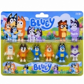 Set 6 figurine cu personaje din Bingo si Bluey, 3 ani+